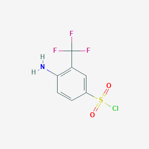 4-Amino-3-(trifluoromethyl)benzene-1-sulfonyl chloride