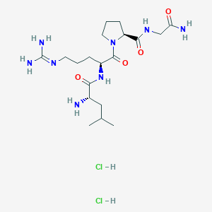 molecular formula C19H38Cl2N8O4 B13824042 Leu-Arg-Pro-Gly-NH2 dihydrochloride 