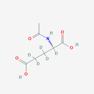 molecular formula C7H11NO5 B1382405 N-Acetyl-D-glutamic-2,3,3,4,4-D5 acid CAS No. 14341-87-8