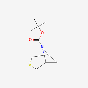 molecular formula C10H17NO2S B1382407 叔丁基 3-硫杂-6-氮杂双环[3.1.1]庚烷-6-羧酸酯 CAS No. 1520084-10-9