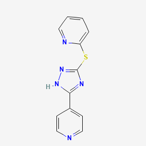 molecular formula C12H9N5S B13824101 4H-1,2,4-Triazole, 3-(2-pyridylmercapto)-5-(4-pyridyl)- CAS No. 3652-27-5