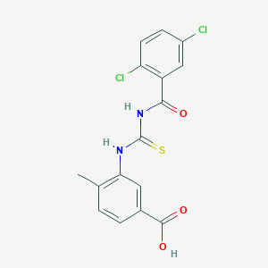 3-[(2,5-Dichlorobenzoyl)carbamothioylamino]-4-methylbenzoic acid