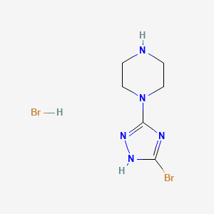 1-(3-Bromo-1H-1,2,4-triazol-5-yl)piperazine hydrobromide