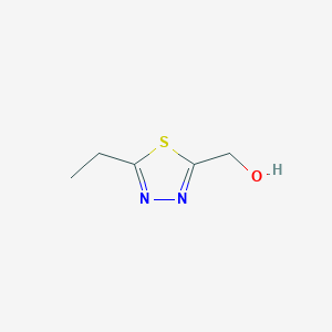 molecular formula C5H8N2OS B1382421 (5-Ethyl-1,3,4-thiadiazol-2-yl)methanol CAS No. 1330755-51-5