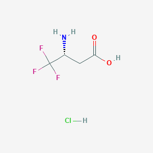 molecular formula C4H7ClF3NO2 B1382424 (3R)-3-Amino-4,4,4-trifluorobutanoic acid hydrochloride CAS No. 1018811-44-3