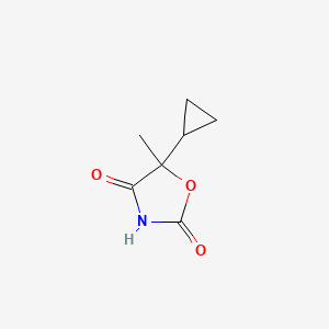 molecular formula C7H9NO3 B1382425 5-Cyclopropyl-5-methyl-1,3-oxazolidine-2,4-dione CAS No. 98547-52-5