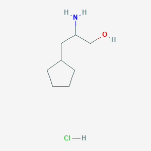 molecular formula C8H18ClNO B1382426 2-Amino-3-cyclopentylpropan-1-ol hydrochloride CAS No. 1380005-87-7
