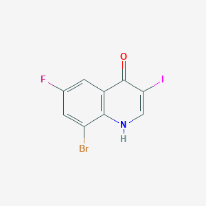 molecular formula C9H4BrFINO B1382430 8-Bromo-6-fluoro-3-iodoquinolin-4-ol CAS No. 1596862-18-8