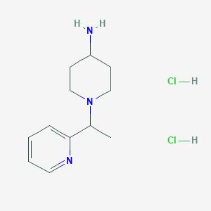 molecular formula C12H21Cl2N3 B1382435 1-[1-(Pyridin-2-yl)ethyl]piperidin-4-amin Dihydrochlorid CAS No. 1803607-78-4