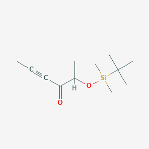 molecular formula C12H22O2Si B1382438 2-[(Tert-butyldimethylsilyl)oxy]hex-4-yn-3-one CAS No. 1803590-53-5