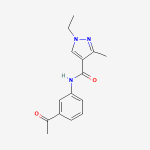 molecular formula C15H17N3O2 B13824382 N-(3-acetylphenyl)-1-ethyl-3-methyl-1H-pyrazole-4-carboxamide 