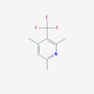 molecular formula C9H10F3N B1382442 2,4,6-Trimethyl-3-(trifluoromethyl)pyridine CAS No. 1803603-36-2