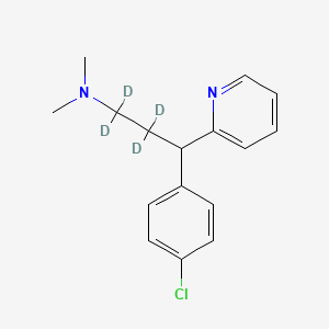 3-(4-chlorophenyl)-1,1,2,2-tetradeuterio-N,N-dimethyl-3-pyridin-2-ylpropan-1-amine