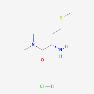 molecular formula C7H17ClN2OS B1382451 (2S)-2-amino-N,N-dimethyl-4-(methylsulfanyl)butanamide hydrochloride CAS No. 94903-73-8