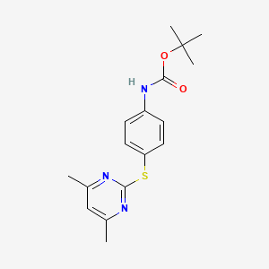 tert-butyl N-[4-(4,6-dimethylpyrimidin-2-yl)sulfanylphenyl]carbamate