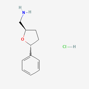 [(2R,5R)-5-phenyloxolan-2-yl]methanamine hydrochloride