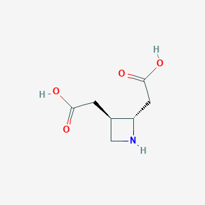 3-Azetidineacetic acid,2-carboxy-,(2S,3S)-