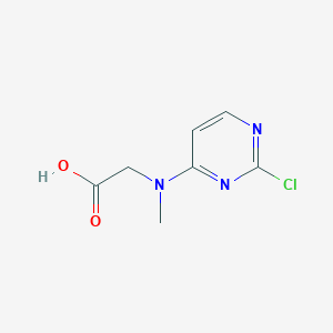 molecular formula C7H8ClN3O2 B1382458 2-[(2-Chloropyrimidin-4-yl)(methyl)amino]acetic acid CAS No. 1803601-60-6