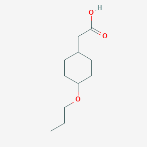 molecular formula C11H20O3 B1382460 2-(4-Propoxycyclohexyl)acetic acid CAS No. 1803581-50-1