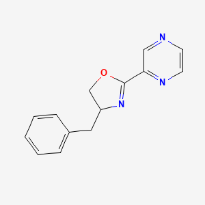 molecular formula C14H13N3O B13824600 4-Benzyl-2-pyrazin-2-yl-4,5-dihydro-1,3-oxazole 