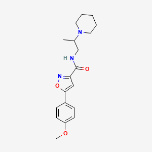 5-(4-methoxyphenyl)-N-[2-(piperidin-1-yl)propyl]-1,2-oxazole-3-carboxamide