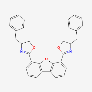 4-Benzyl-2-[6-(4-benzyl-4,5-dihydro-1,3-oxazol-2-yl)dibenzofuran-4-yl]-4,5-dihydro-1,3-oxazole