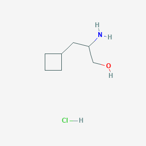 molecular formula C7H16ClNO B1382465 2-Amino-3-cyclobutylpropan-1-ol hydrochloride CAS No. 1803582-15-1