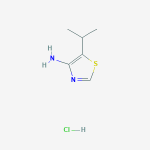 molecular formula C6H11ClN2S B1382466 5-(丙烷-2-基)-1,3-噻唑-4-胺盐酸盐 CAS No. 1803608-55-0