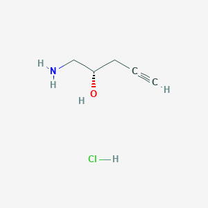 molecular formula C5H10ClNO B1382468 (2S)-1-aminopent-4-yn-2-ol hydrochloride CAS No. 1807937-95-6