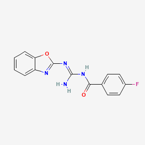 N-Benzooxazol-2-yl-N'-(4-fluoro-benzoyl)-guanidine