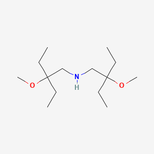 molecular formula C14H31NO2 B1382469 Bis(2-ethyl-2-methoxybutyl)amine CAS No. 1803595-14-3