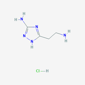 molecular formula C4H10ClN5 B1382479 5-(2-氨基乙基)-1H-1,2,4-三唑-3-胺盐酸盐 CAS No. 1803589-41-4