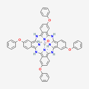 Oxovanadium(2+);6,15,24,33-tetraphenoxy-2,11,20,29,37,39-hexaza-38,40-diazanidanonacyclo[28.6.1.13,10.112,19.121,28.04,9.013,18.022,27.031,36]tetraconta-1(36),3,5,7,9,12,14,16,18,21,23,25,27,30,32,34-hexadecaene