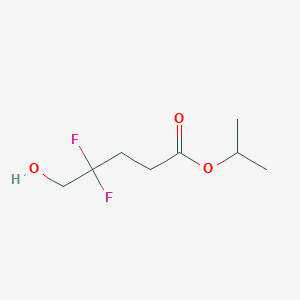 molecular formula C8H14F2O3 B1382480 丙烷-2-基 4,4-二氟-5-羟基戊酸酯 CAS No. 1803608-81-2