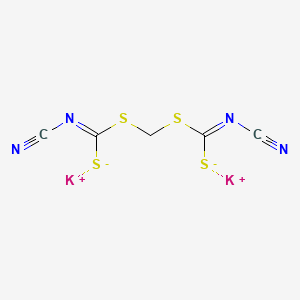 dipotassium;N-cyano-1-[(N-cyano-C-sulfidocarbonimidoyl)sulfanylmethylsulfanyl]methanimidothioate