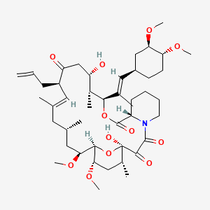 (1R,9S,12S,13R,14S,17R,18E,21S,23S,24R,25S,27R)-12-[(E)-1-[(1R,3R,4R)-3,4-dimethoxycyclohexyl]prop-1-en-2-yl]-1,14-dihydroxy-23,25-dimethoxy-13,19,21,27-tetramethyl-17-prop-2-enyl-11,28-dioxa-4-azatricyclo[22.3.1.04,9]octacos-18-ene-2,3,10,16-tetrone