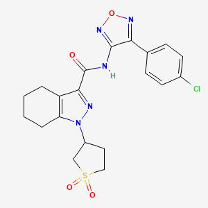 N-[4-(4-chlorophenyl)-1,2,5-oxadiazol-3-yl]-1-(1,1-dioxidotetrahydrothiophen-3-yl)-4,5,6,7-tetrahydro-1H-indazole-3-carboxamide