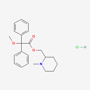 (1-Methylpiperidin-2-yl)methyl 2-methoxy-2,2-diphenylacetate;hydrochloride