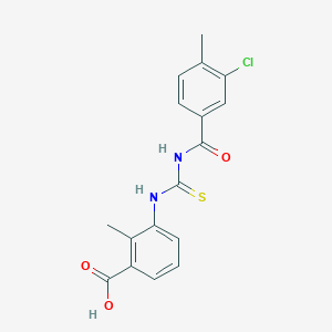 3-[(3-Chloro-4-methylbenzoyl)carbamothioylamino]-2-methylbenzoic acid