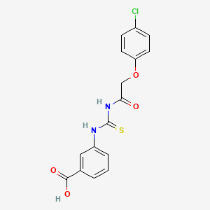 3-[[2-(4-Chlorophenoxy)acetyl]carbamothioylamino]benzoic acid