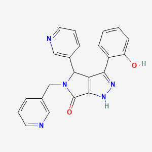 3-(2-hydroxyphenyl)-4-(pyridin-3-yl)-5-(pyridin-3-ylmethyl)-4,5-dihydropyrrolo[3,4-c]pyrazol-6(1H)-one