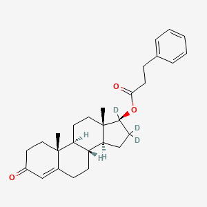 [(8R,9S,10R,13S,14S,17S)-16,16,17-trideuterio-10,13-dimethyl-3-oxo-1,2,6,7,8,9,11,12,14,15-decahydrocyclopenta[a]phenanthren-17-yl] 3-phenylpropanoate