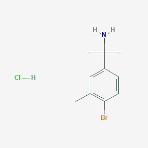 molecular formula C10H15BrClN B1382504 2-(4-溴-3-甲基苯基)丙烷-2-胺盐酸盐 CAS No. 1803609-40-6