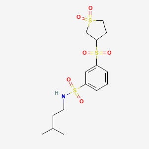 3-[(1,1-dioxidotetrahydrothiophen-3-yl)sulfonyl]-N-(3-methylbutyl)benzenesulfonamide