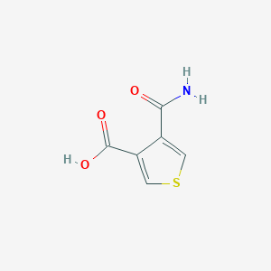 molecular formula C6H5NO3S B1382505 4-Carbamoylthiophene-3-carboxylic acid CAS No. 1803598-70-0