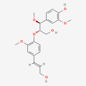 molecular formula C21H26O7 B13825066 4-[(1S,2S)-3-hydroxy-2-[4-[(E)-3-hydroxyprop-1-enyl]-2-methoxyphenoxy]-1-methoxypropyl]-2-methoxyphenol 