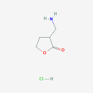 molecular formula C5H10ClNO2 B1382510 3-(Aminomethyl)oxolan-2-one hydrochloride CAS No. 1803582-28-6