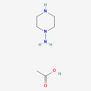 1-Piperazinamine, monoacetate