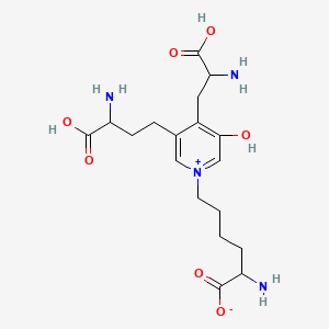 2-Amino-6-[4-(2-amino-2-carboxyethyl)-3-(3-amino-3-carboxypropyl)-5-hydroxypyridin-1-ium-1-yl]hexanoate