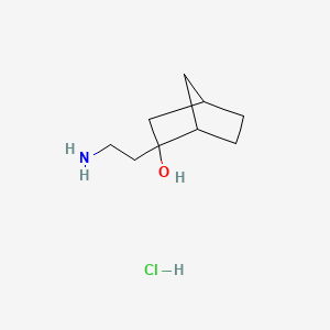 molecular formula C9H18ClNO B1382514 2-(2-氨基乙基)双环[2.2.1]庚烷-2-醇盐酸盐 CAS No. 1803584-54-4